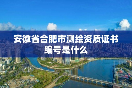 安徽省合肥市测绘资质证书编号是什么