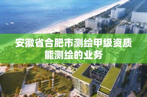 安徽省合肥市测绘甲级资质能测绘的业务