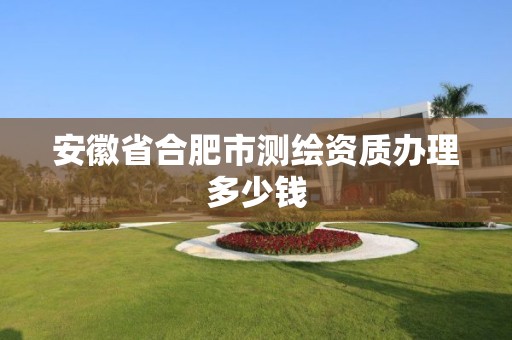 安徽省合肥市测绘资质办理多少钱