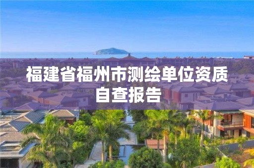 福建省福州市测绘单位资质自查报告