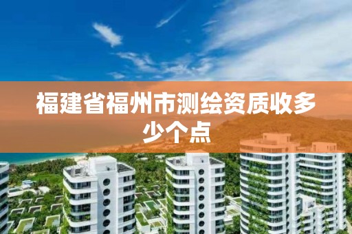 福建省福州市测绘资质收多少个点