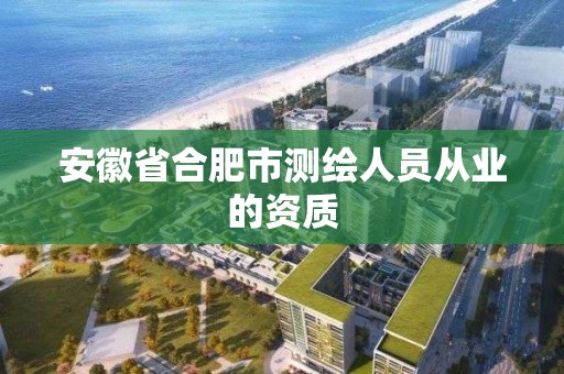 安徽省合肥市测绘人员从业的资质