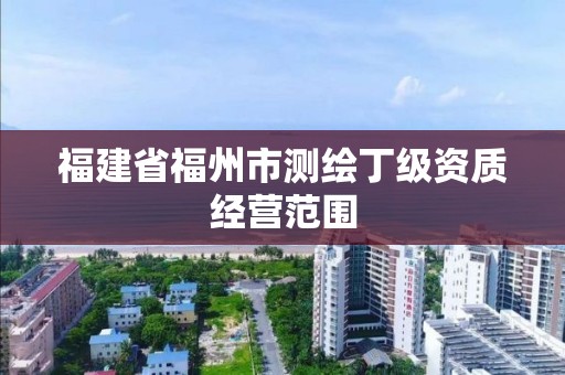 福建省福州市测绘丁级资质经营范围