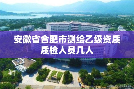 安徽省合肥市测绘乙级资质质检人员几人