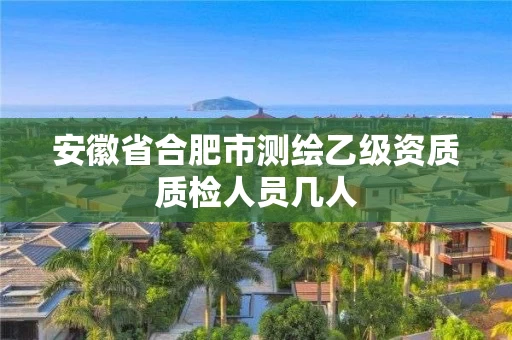 安徽省合肥市测绘乙级资质质检人员几人 安徽省合肥市测绘乙级资质质检人员几人