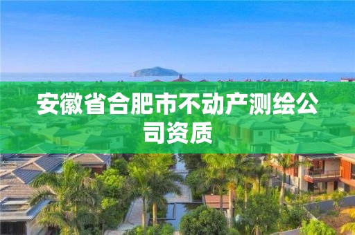 安徽省合肥市不动产测绘公司资质