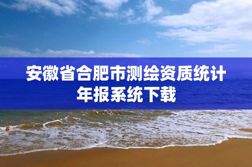 安徽省合肥市测绘资质统计年报系统下载