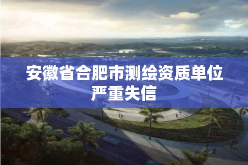 安徽省合肥市测绘资质单位严重失信