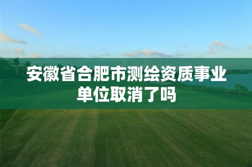 安徽省合肥市测绘资质事业单位取消了吗