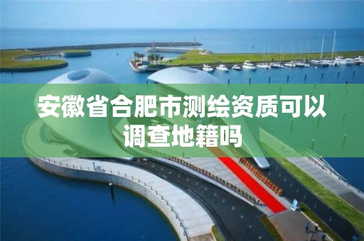 安徽省合肥市测绘资质可以调查地籍吗