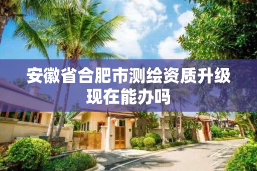 安徽省合肥市测绘资质升级现在能办吗