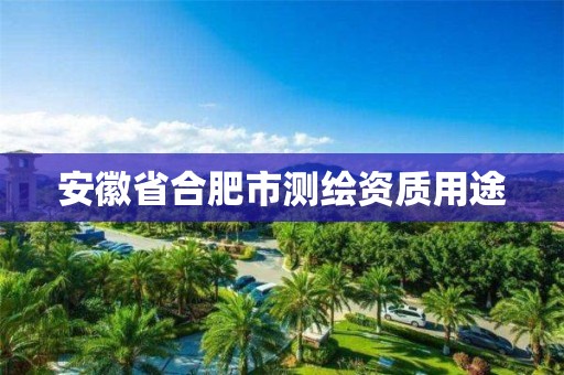 安徽省合肥市测绘资质用途