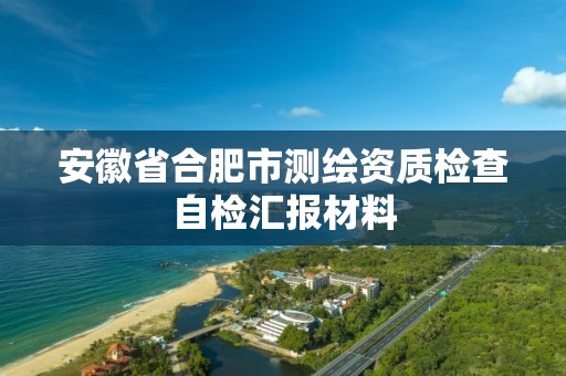 安徽省合肥市测绘资质检查自检汇报材料