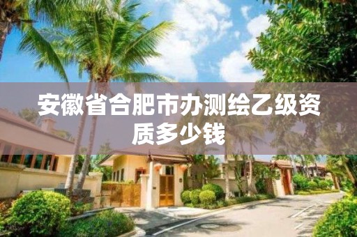 安徽省合肥市办测绘乙级资质多少钱