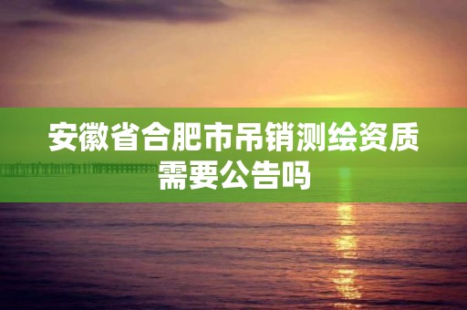 安徽省合肥市吊销测绘资质需要公告吗