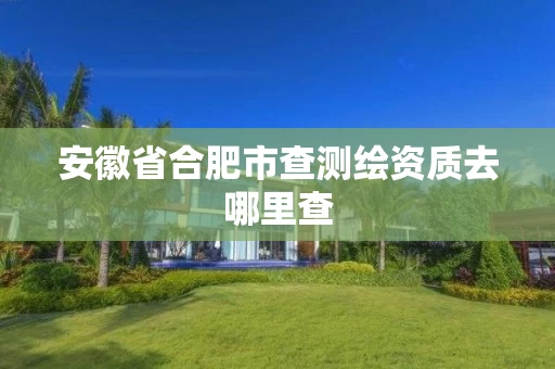 安徽省合肥市查测绘资质去哪里查 安徽省合肥市查测绘资质去哪里查
