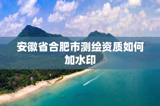 安徽省合肥市测绘资质如何加水印