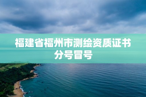 福建省福州市测绘资质证书分号冒号