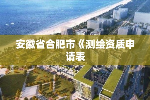 安徽省合肥市《测绘资质申请表