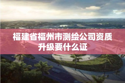 福建省福州市测绘公司资质升级要什么证