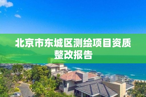 北京市东城区测绘项目资质整改报告