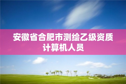 安徽省合肥市测绘乙级资质计算机人员