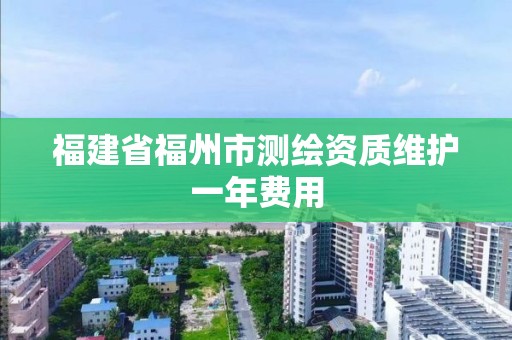 福建省福州市测绘资质维护一年费用