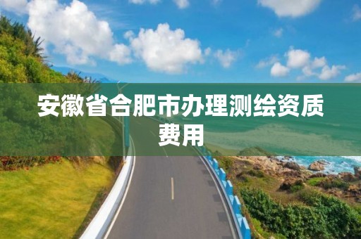 安徽省合肥市办理测绘资质费用