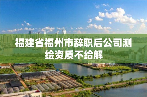 福建省福州市辞职后公司测绘资质不给解