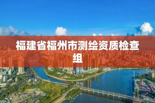 福建省福州市测绘资质检查组