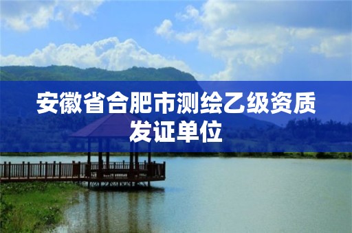 安徽省合肥市测绘乙级资质发证单位