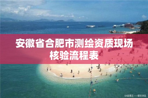 安徽省合肥市测绘资质现场核验流程表