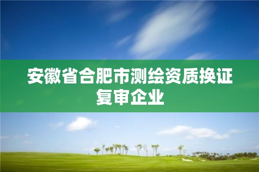 安徽省合肥市测绘资质换证复审企业