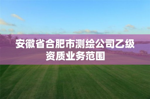 安徽省合肥市测绘公司乙级资质业务范围