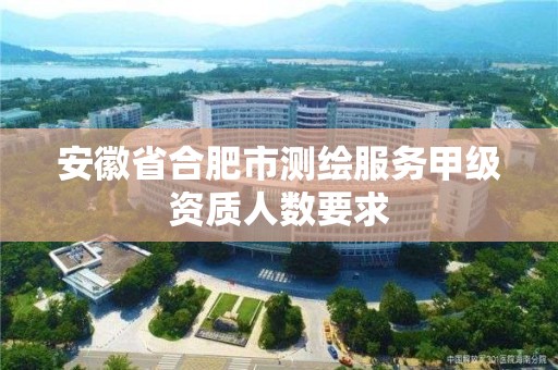 安徽省合肥市测绘服务甲级资质人数要求