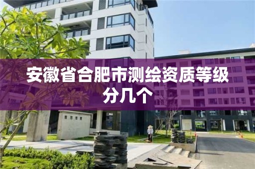 安徽省合肥市测绘资质等级分几个