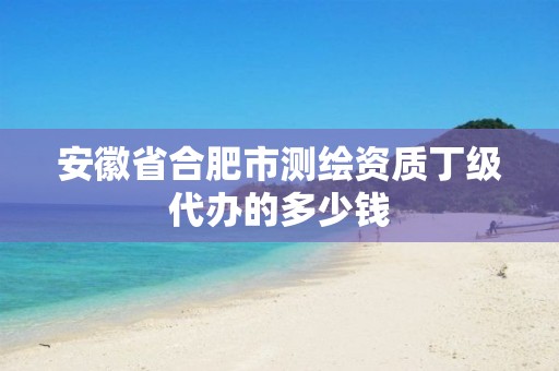 安徽省合肥市测绘资质丁级代办的多少钱