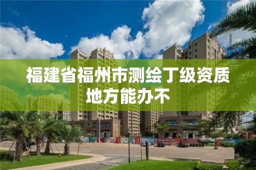 福建省福州市测绘丁级资质地方能办不