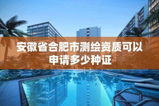 安徽省合肥市测绘资质可以申请多少种证