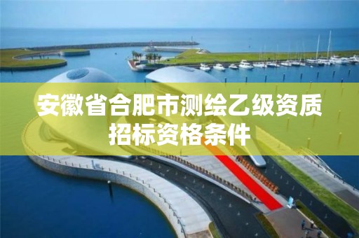 安徽省合肥市测绘乙级资质招标资格条件