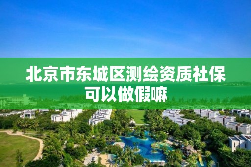 北京市东城区测绘资质社保可以做假嘛