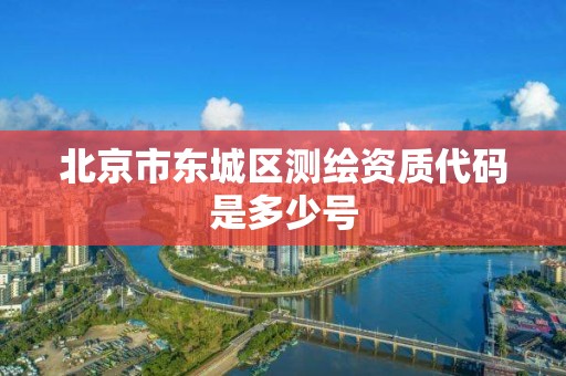 北京市东城区测绘资质代码是多少号