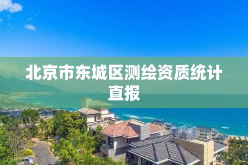 北京市东城区测绘资质统计直报