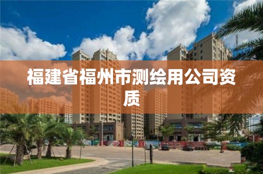 福建省福州市测绘用公司资质