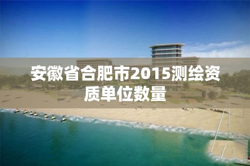 安徽省合肥市2015测绘资质单位数量