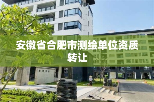 安徽省合肥市测绘单位资质转让