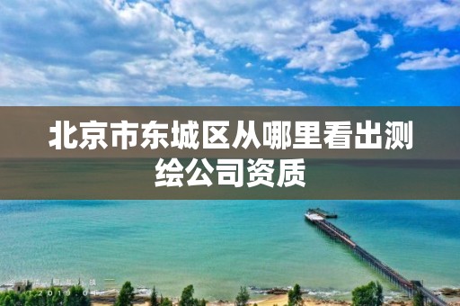 北京市东城区从哪里看出测绘公司资质