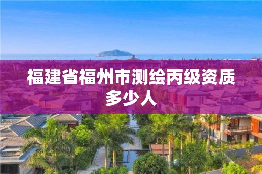 福建省福州市测绘丙级资质多少人