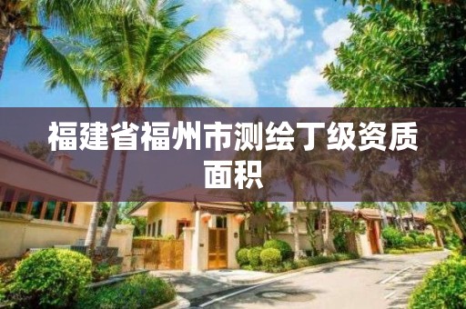 福建省福州市测绘丁级资质面积