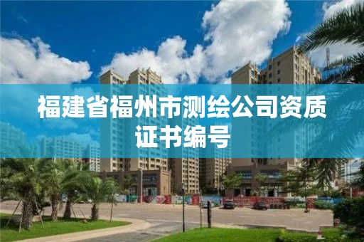 福建省福州市测绘公司资质证书编号 福建省福州市测绘公司资质证书编号